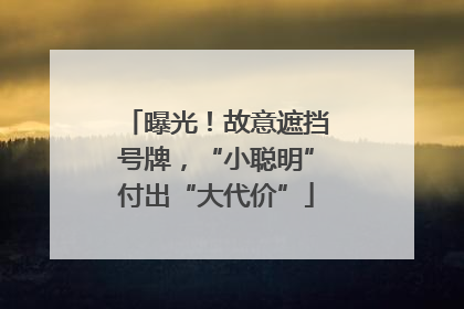 曝光！故意遮挡号牌，“小聪明”付出“大代价”