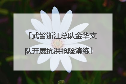 武警浙江总队金华支队开展抗洪抢险演练