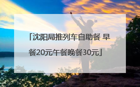 沈阳局推列车自助餐 早餐20元午餐晚餐30元