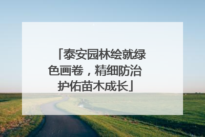 泰安园林绘就绿色画卷，精细防治护佑苗木成长