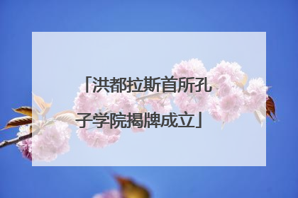 洪都拉斯首所孔子学院揭牌成立
