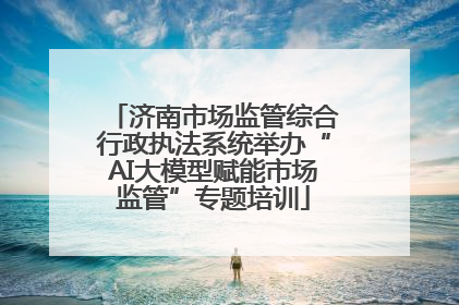 济南市场监管综合行政执法系统举办“AI大模型赋能市场监管”专题培训