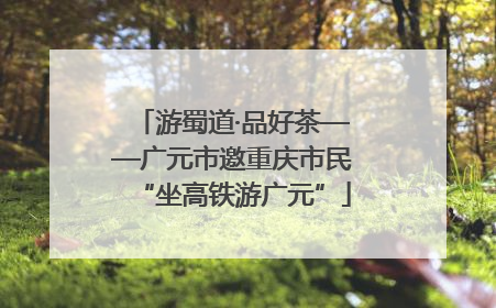 游蜀道·品好茶——广元市邀重庆市民“坐高铁游广元”