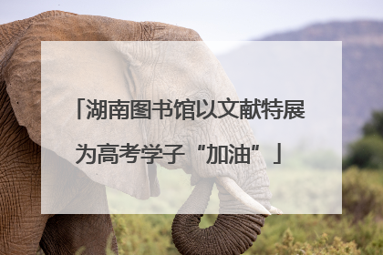 湖南图书馆以文献特展为高考学子“加油”