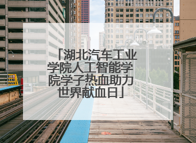湖北汽车工业学院人工智能学院学子热血助力世界献血日