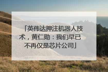英伟达押注机器人技术，黄仁勋：我们早已不再仅是芯片公司