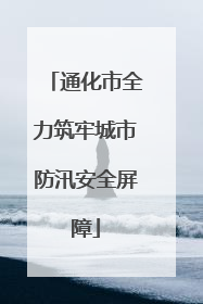 通化市全力筑牢城市防汛安全屏障