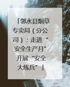邻水县烟草专卖局（分公司）：走进“安全生产月” 开展“安全大练兵”
