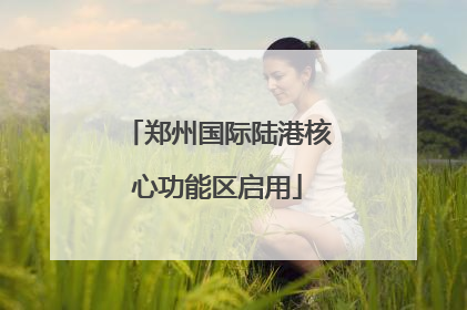 郑州国际陆港核心功能区启用