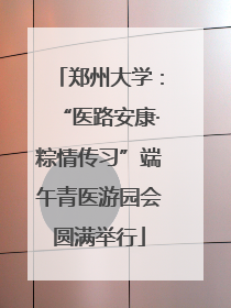 郑州大学：“医路安康·粽情传习”端午青医游园会圆满举行