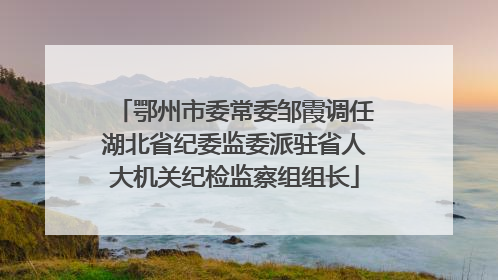 鄂州市委常委邹霞调任湖北省纪委监委派驻省人大机关纪检监察组组长