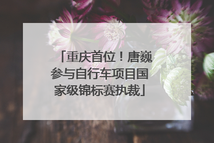 重庆首位！唐巍参与自行车项目国家级锦标赛执裁