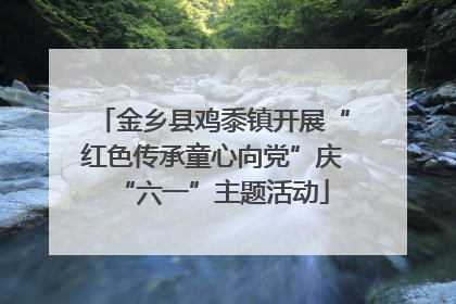 金乡县鸡黍镇开展“红色传承童心向党”庆“六一”主题活动