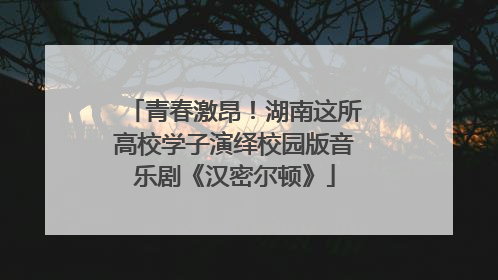 青春激昂！湖南这所高校学子演绎校园版音乐剧《汉密尔顿》