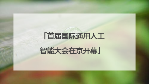 首届国际通用人工智能大会在京开幕