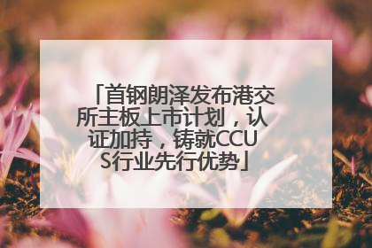 首钢朗泽发布港交所主板上市计划，认证加持，铸就CCUS行业先行优势