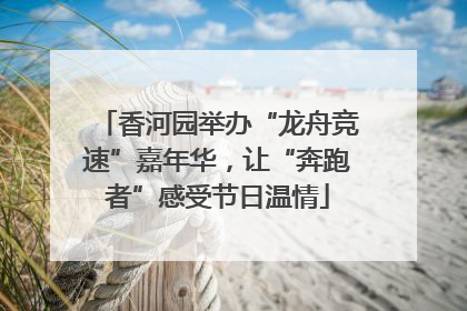 香河园举办“龙舟竞速”嘉年华，让“奔跑者”感受节日温情