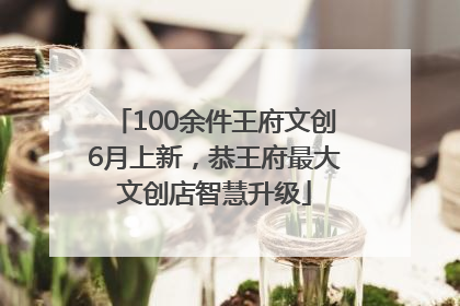 100余件王府文创6月上新，恭王府最大文创店智慧升级
