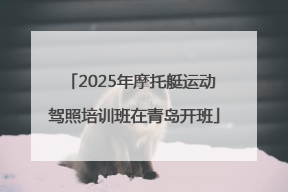 2025年摩托艇运动驾照培训班在青岛开班