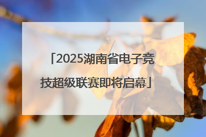2025湖南省电子竞技超级联赛即将启幕